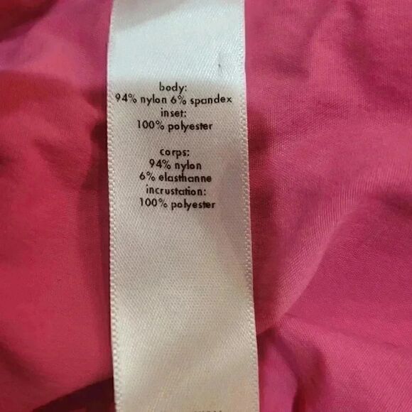 Lucy Women's Hot Pink Nylon/Spandex Long Sleeve Button Down Shirt EUC sz M - Picture 5 of 10